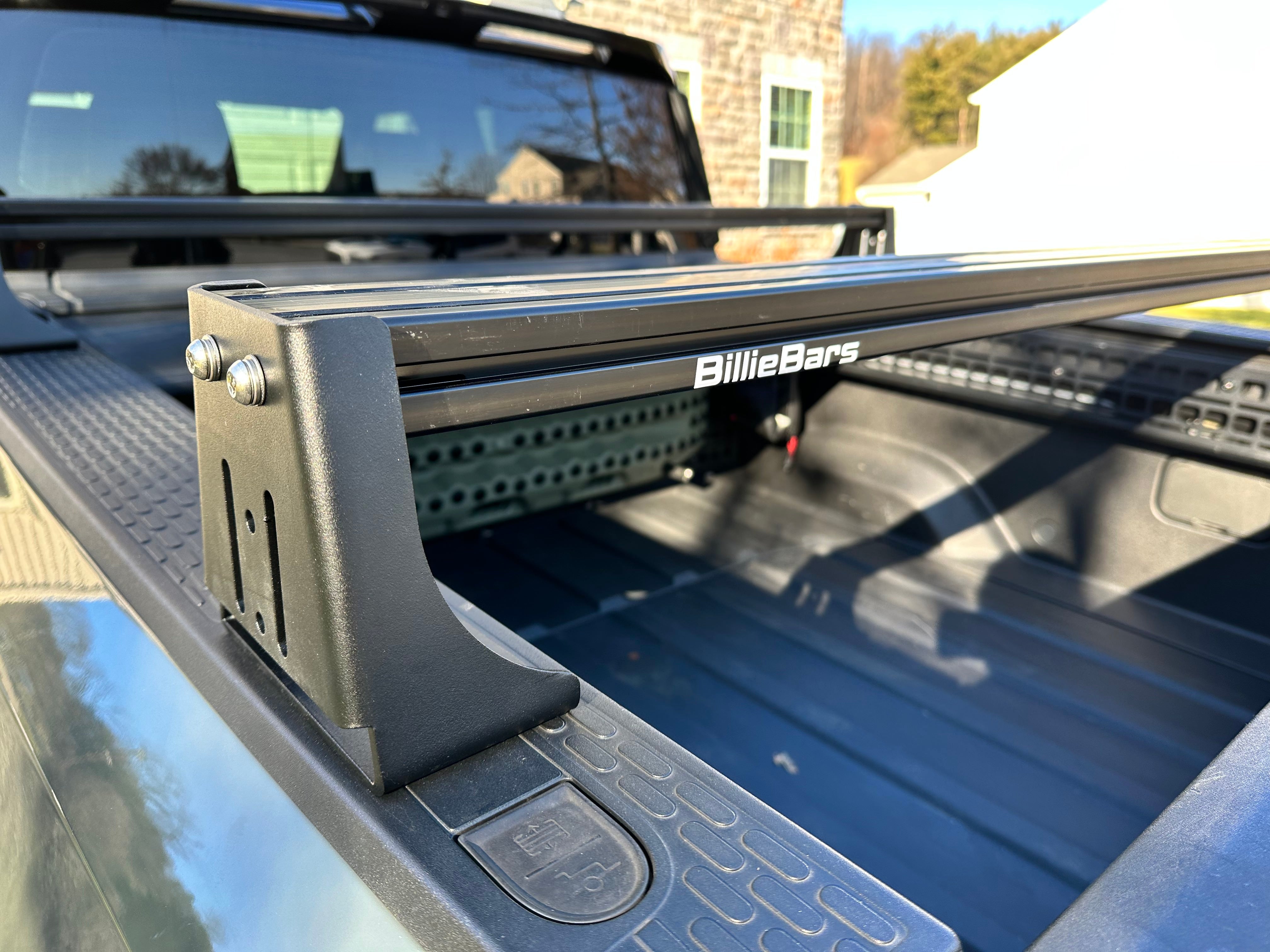 Rivian bed rack system