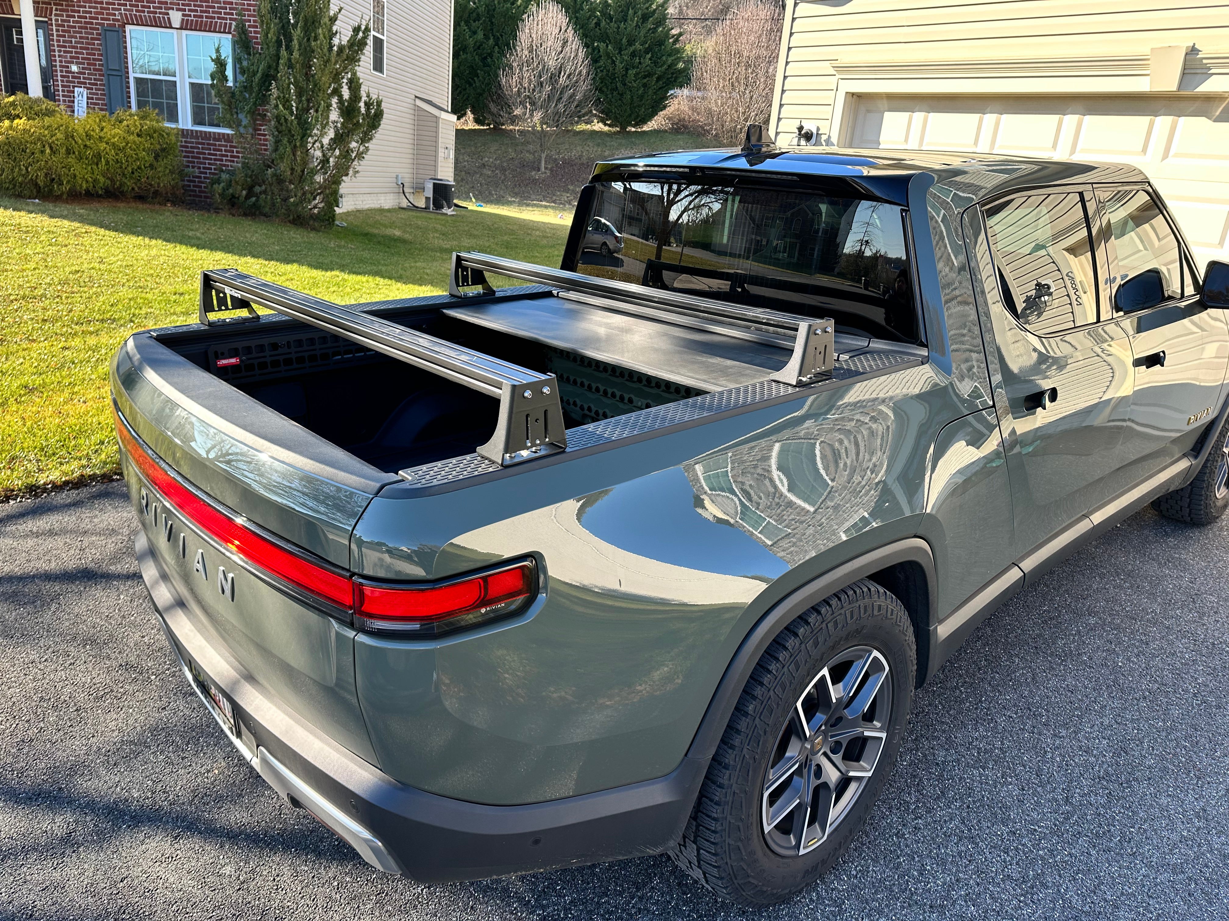 Rivian bed rack system