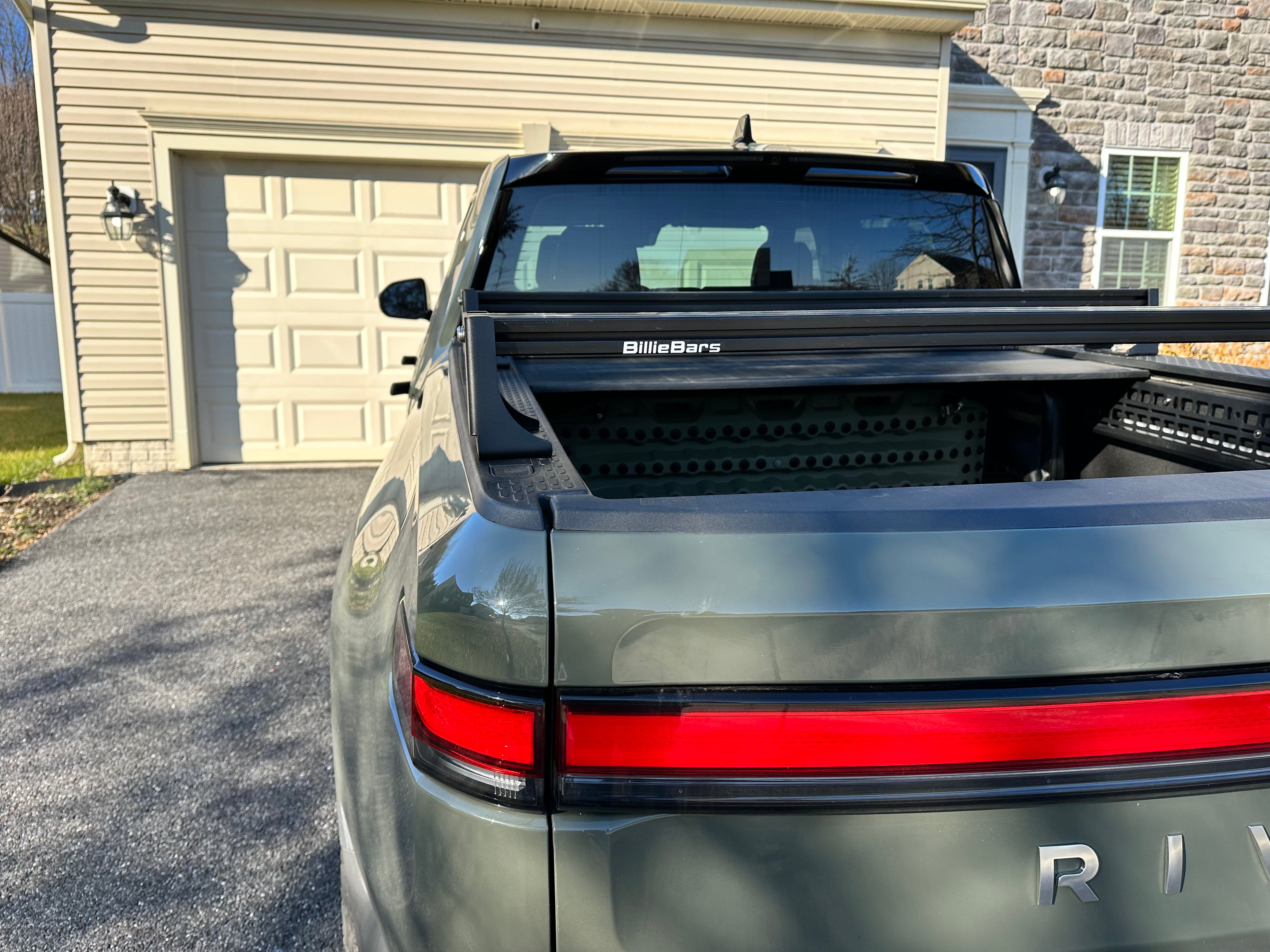 Rivian bed rack system