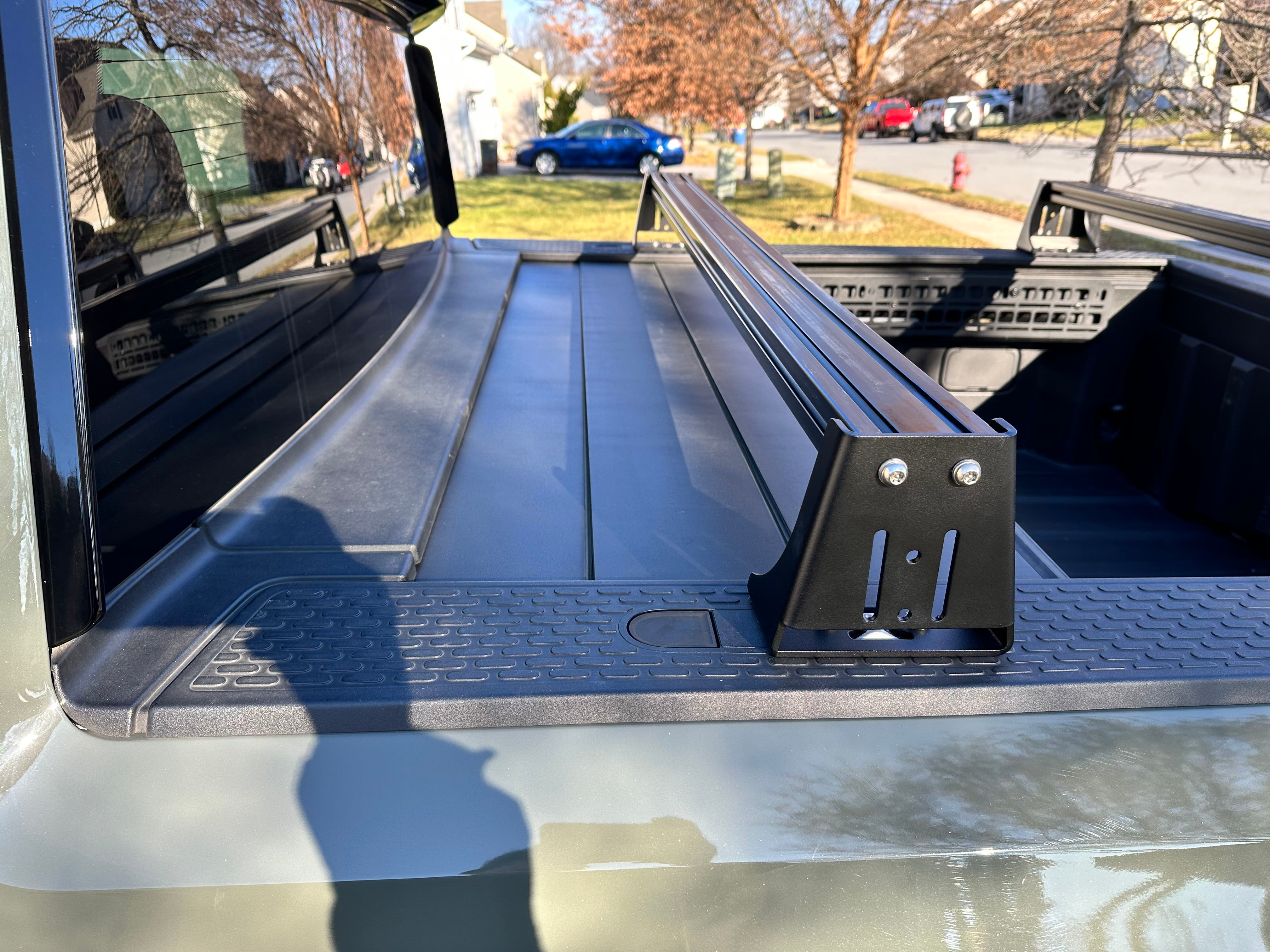 Rivian bed rack system
