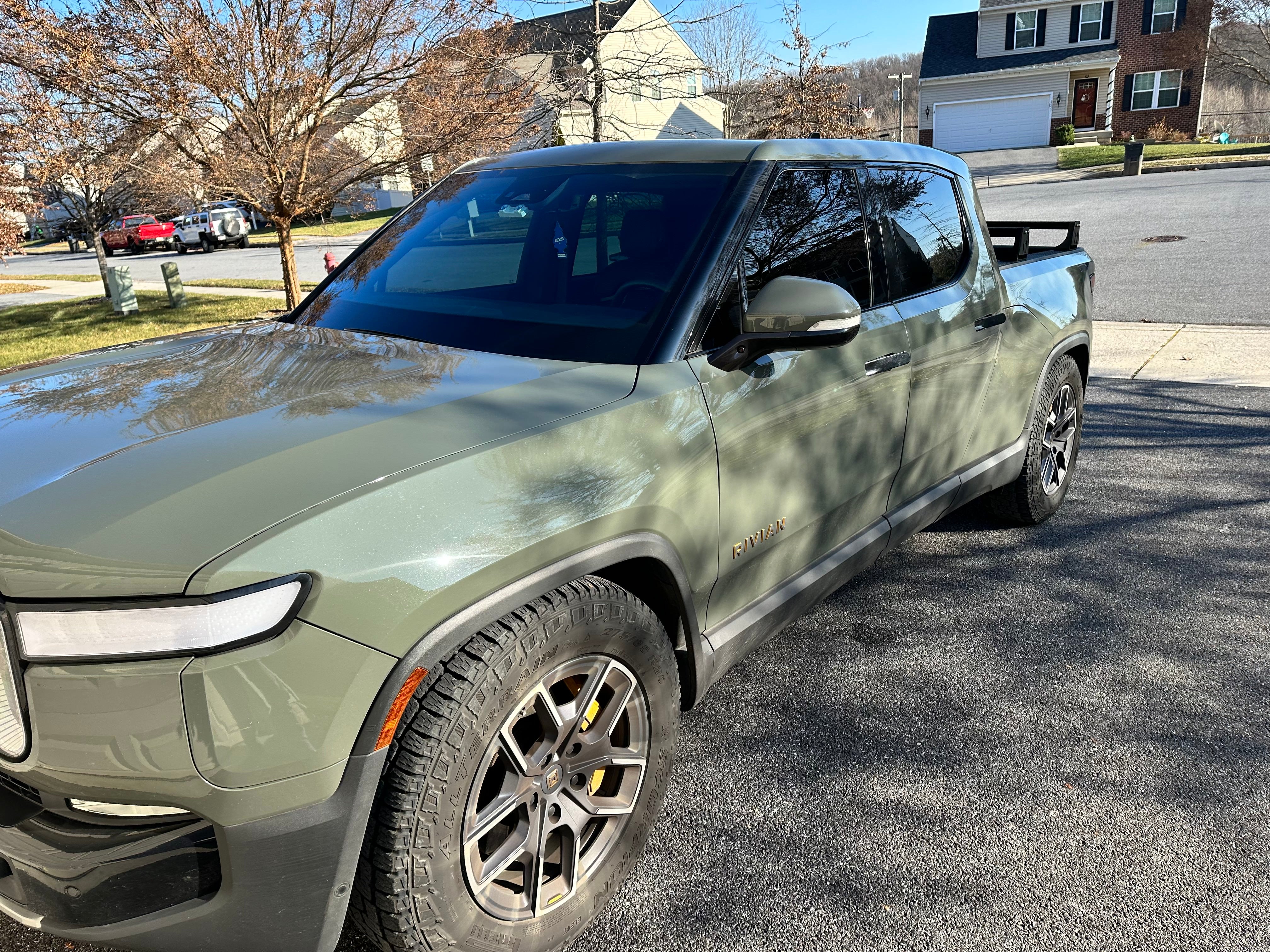 Rivian bed rack system