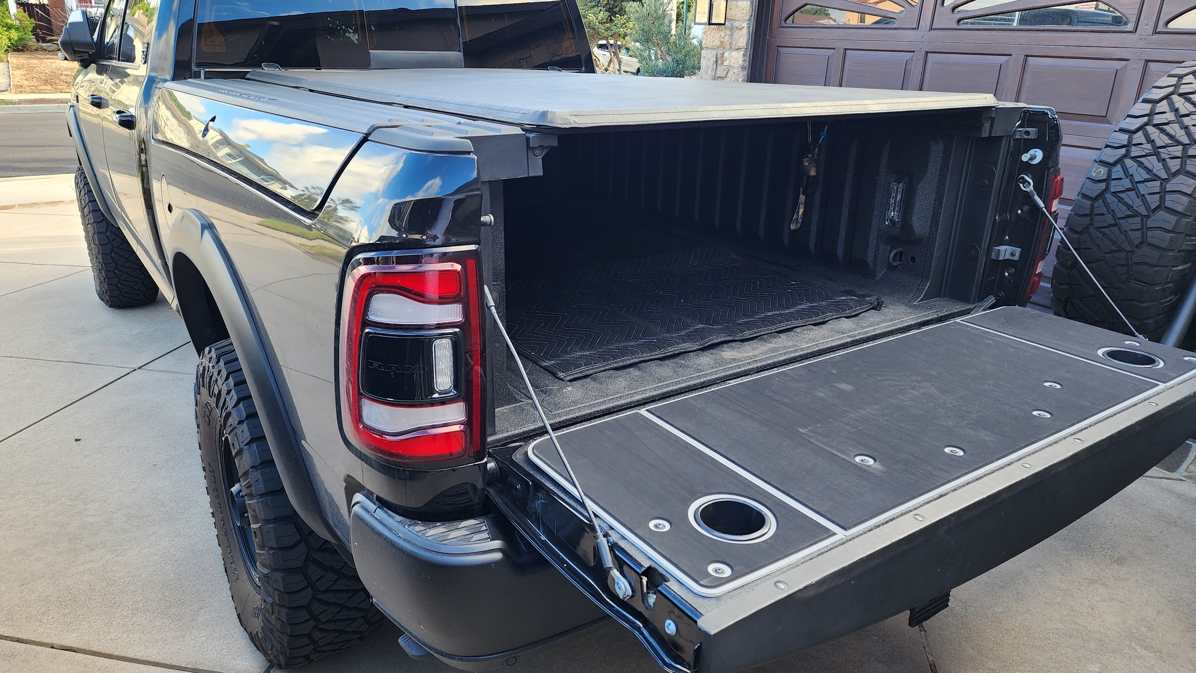 Black ABS Tailgate Cap Molding For 2002-2009 Dodge Ram | OE Style Bed Protector | Tape-On Installation