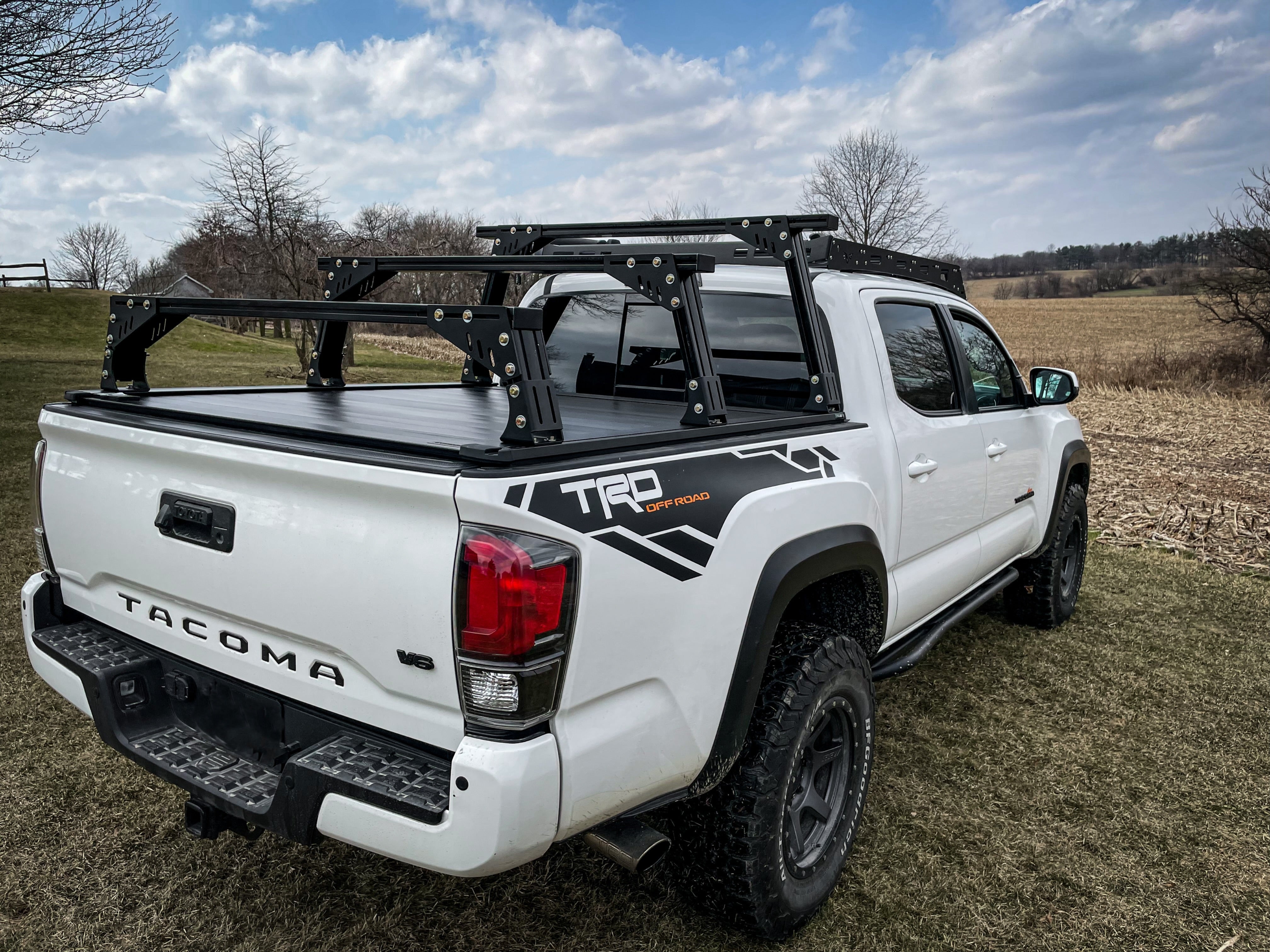 F150, F250, F350 - Bed Rack For Retractable Covers with T-slots