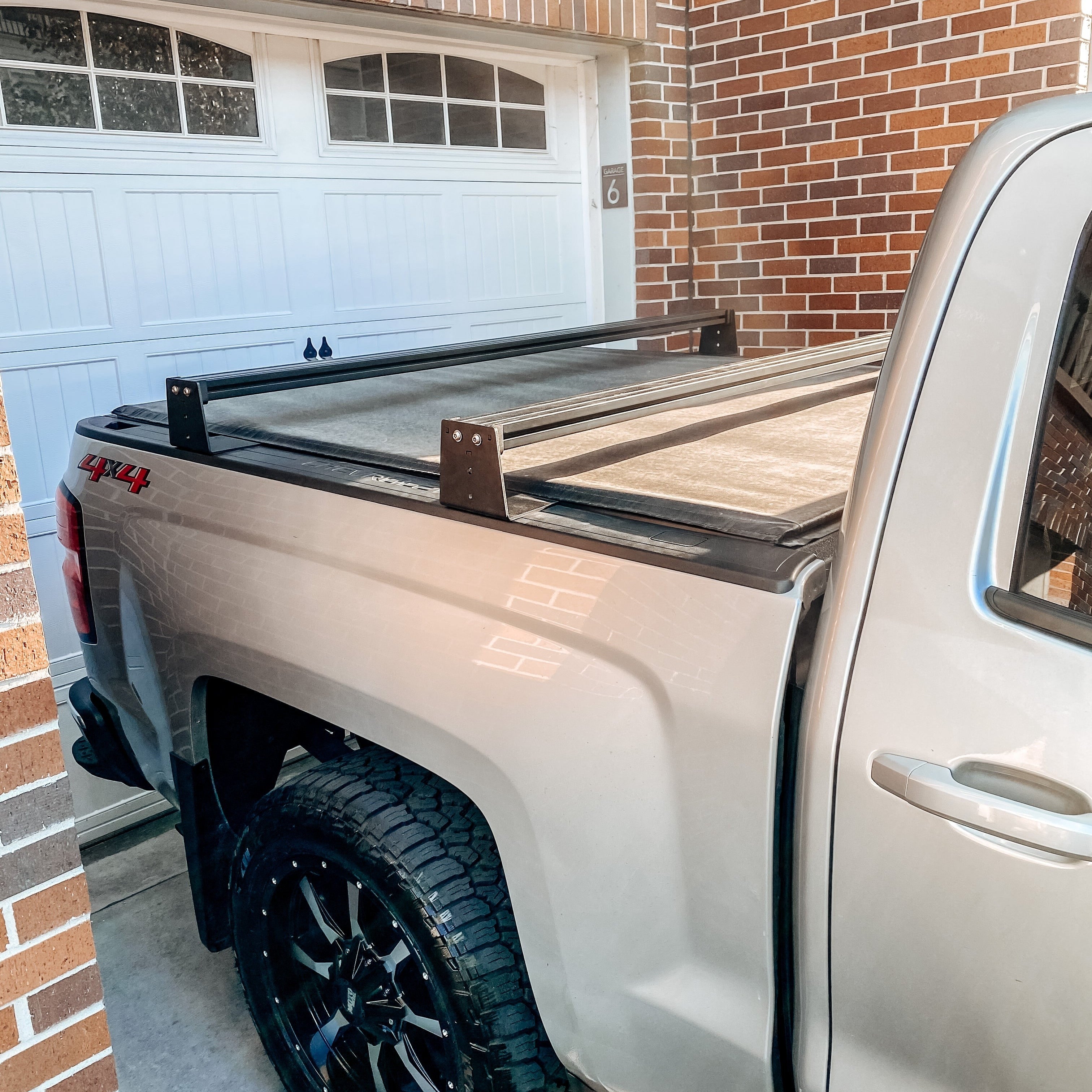 Speed Daddy Stainless Steel Truck Bed Rail Bars – Stake Pocket Style – Fits 14-17 Silverado/Sierra 1500-3500 – 2" Polished